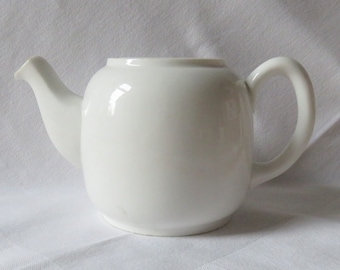 Tuscan China White Individual teapot, Small teapot, 1940's