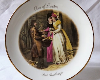 Decorative Plate, Cries of London, Sweet China Oranges,  Tuscan China, 1950's Collectable Plate