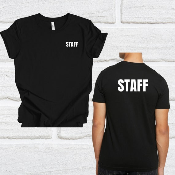 Staff T shirt Customized Staff Black T shirt Event Staff T shirt