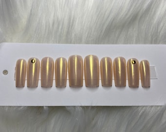 Gold Chrome Press On Nails