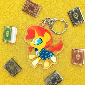 Sunburst Acrylic Charm Keychain