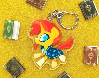 Sunburst Acrylic Charm Keychain