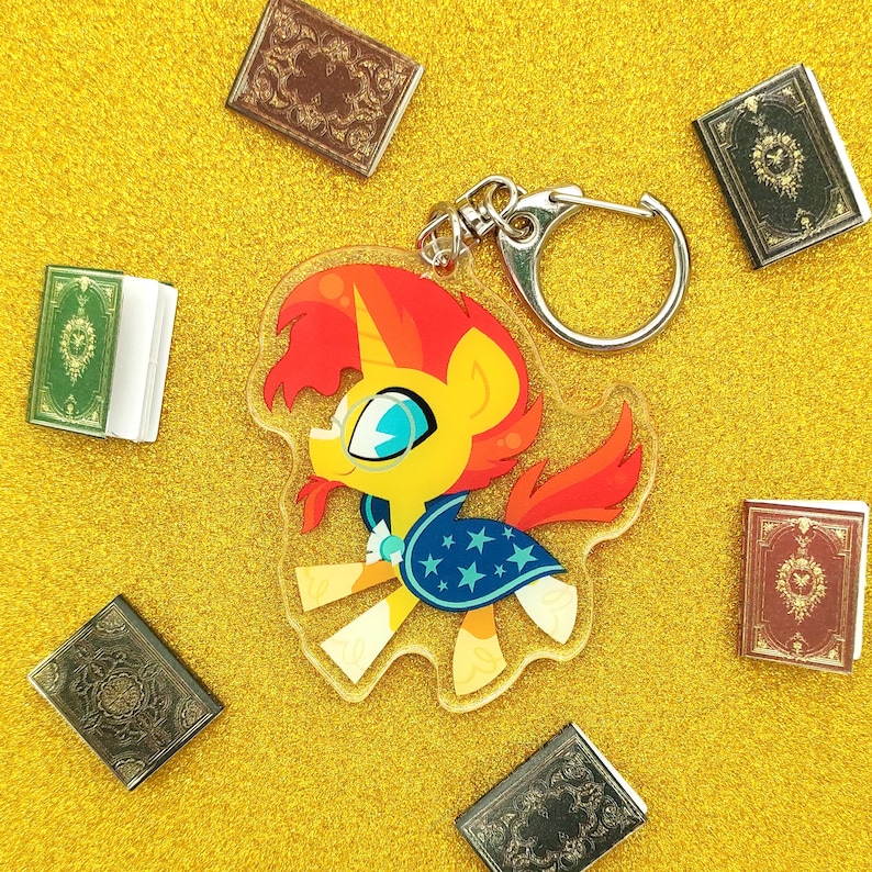 Sunburst Acrylic Charm Keychain image 1