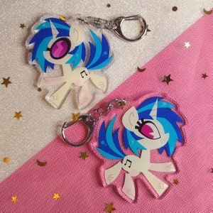 Vinyl Scratch Acrylic Charm Keychain