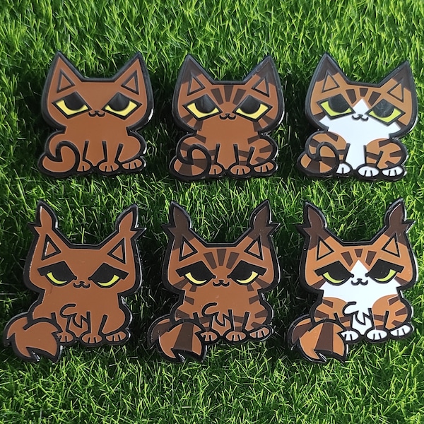 Brown Cats Hard Enamel Pins