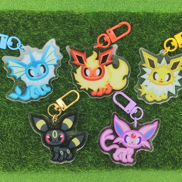 Eeveelutions Acrylic Charm Keychains