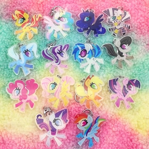 The Lost Merch - acrylic pony keychains from Mid Air Pony Fair 2020