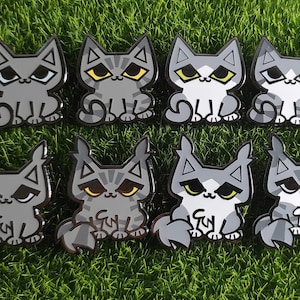 Grey Cats Hard Enamel Pins