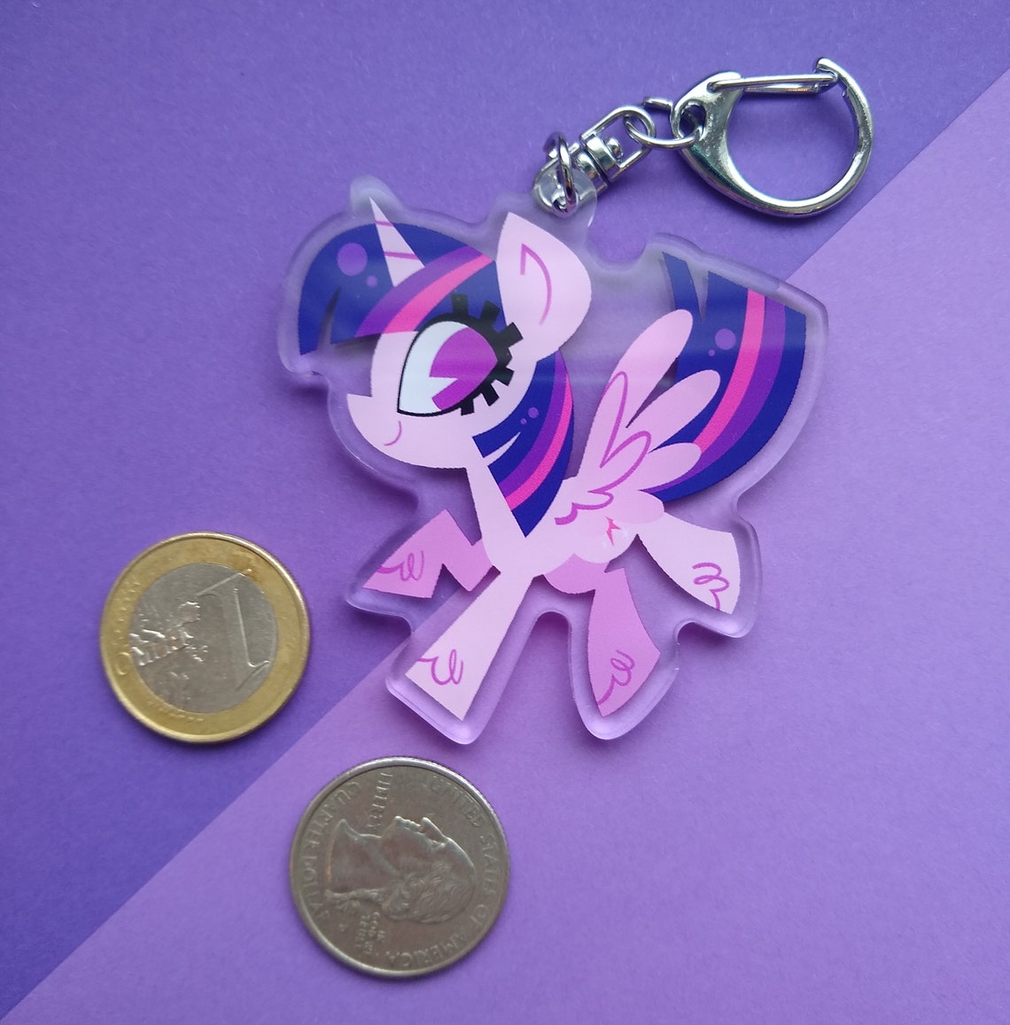 MLP Twilight Sparkle Acrylic Charm Keychain Etsy