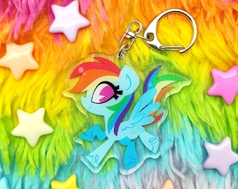 Rainbow Dash Acrylic Charm Keychain