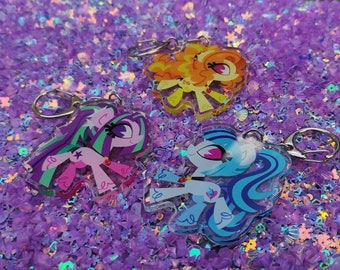 The Dazzlings Acrylic Charm Keychains