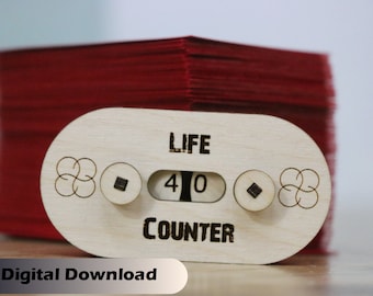 File in formato SVG di contatori di vita, file di taglio laser, Pathfinder Life Counter Svg, download digitale di contatori di vita MTG e RPG