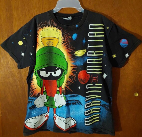 Vintage 1993 Looney Tunes Marvin Martian All Over Print T-shirt - Etsy