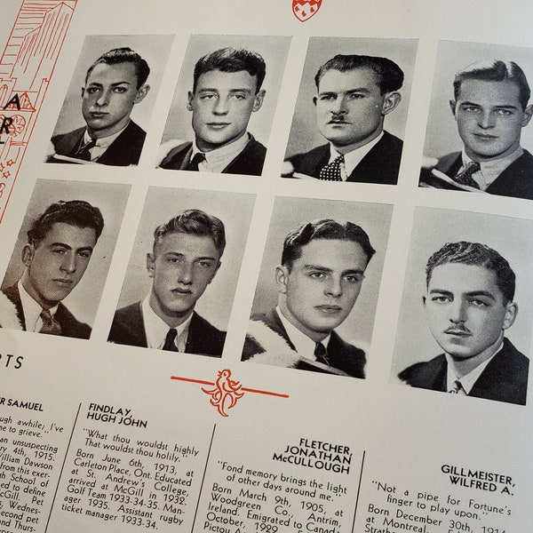 1936 "Old McGill" Yearbook, Published By The Undergraduates of McGill University, Vol. 39