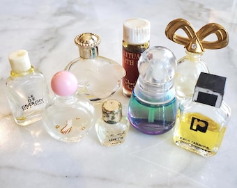 Collection of Mini Vintage Perfume Bottles, 8 Bottles