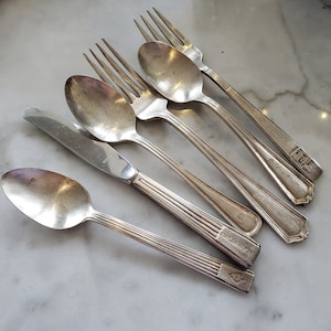 Silver Plated Hotel Stamped Flatware - Your Choice
