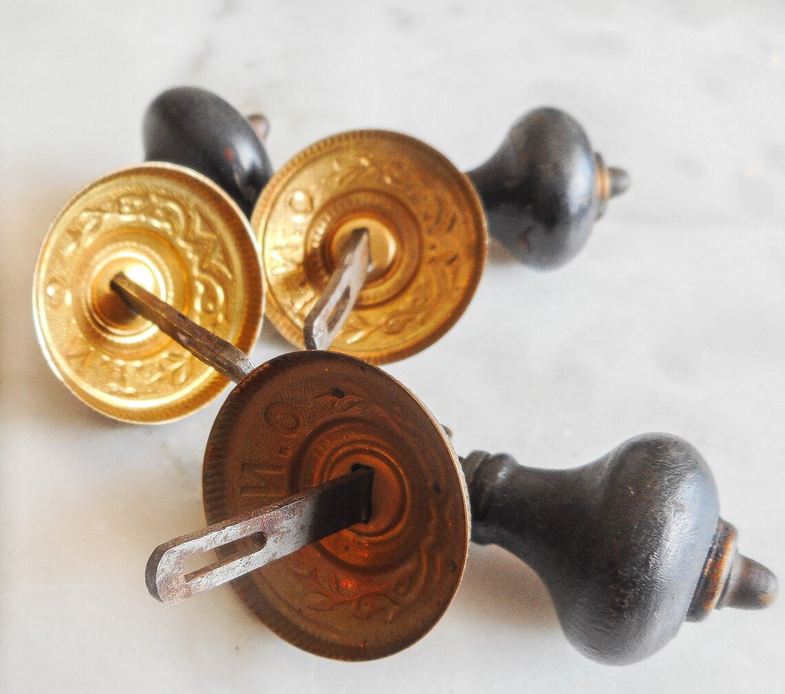 Teardrop 3 Inch Pendant Drawer Pull With O.N.T. Stamped Brass Etsy