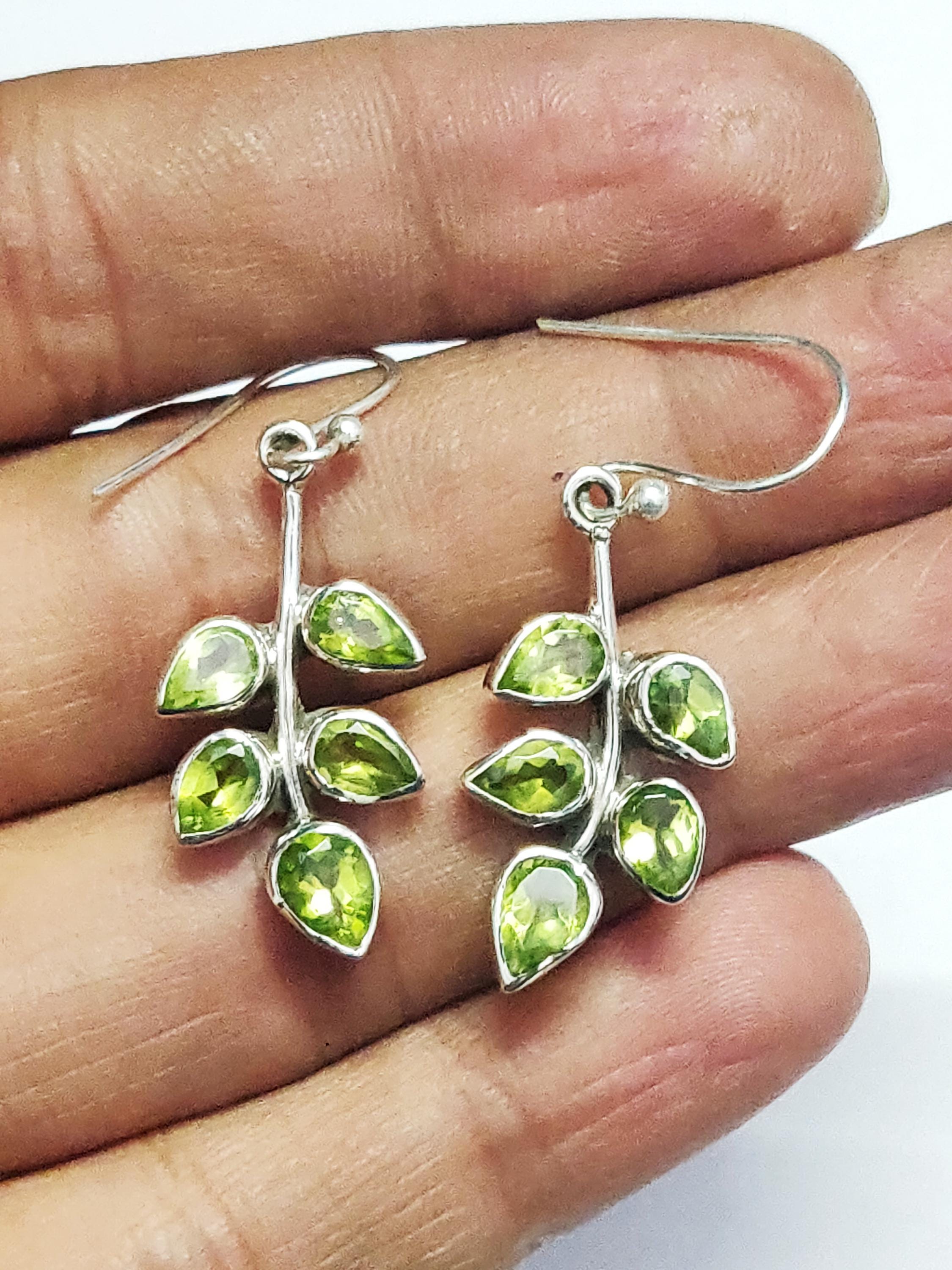 Silver and Peridot Earrings - From Rajasthan Silver and Peridot Earrings - From Rajasthan
