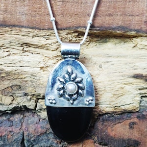 925 Silver Black Onyx Necklace , Black Onyx Necklace ,Black Onyx Silver Necklace, Women Necklace , Sterling silver Necklace