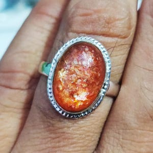 Beautiful Sunstone Ring, Sunstone Silver Ring, Women Ring, Sterling Silver Ring,Women Ring,