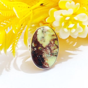 Yellow Jasper Ring , women Ring , Jasper Ring ,silver Ring, Gemstone Ring