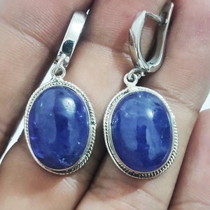 Lovely Tanzanite Earring, Tanzanite Silver Earring, Tanzanite Earring, Gemstone Earring, Women Earring, silver Earring