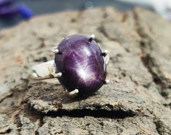 Natural Star Ruby Ring, Ruby Silver Ring, Women Ring, Gemstone Ring, star Ruby Ring , Ruby Silver Ring