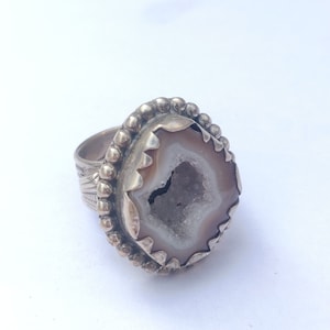 Vintage Drusy Ring, Drusy Ring, Druzy Silver Ring, Women Ring, Sterling Silver 925 Ring, Drusy Ring