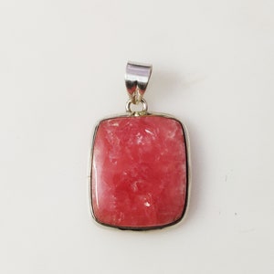 Pink Rhodocrosite Pendant, Rhodocrosite Silver Pendant, Women Pendant, Sterling silver pendant, Gemstone Pendant