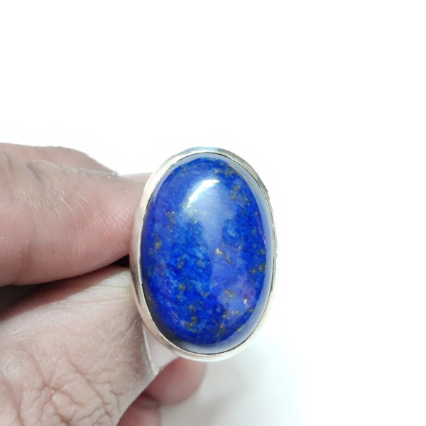 Natural Lapis Lazuli Silver 925 HandMade Ring , lapiz Lazuli Ring , lapis Ring , Lapis Silver 925 Ring , Lapis Ring ,