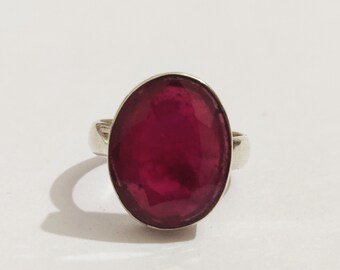 Wunderschöner Rubin Ring, Roter Rubin Ring, Rubin Silber Ring, Edelstein Ring, Sterling Silber Ring, Frauen Ring,