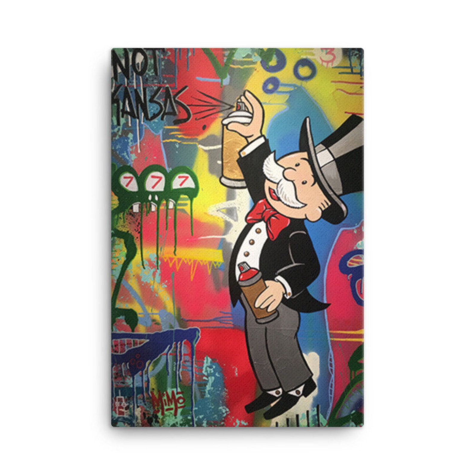 Alec Monopoly Canvas Print Mr Monopoly Painting Wall Art Picture Framed