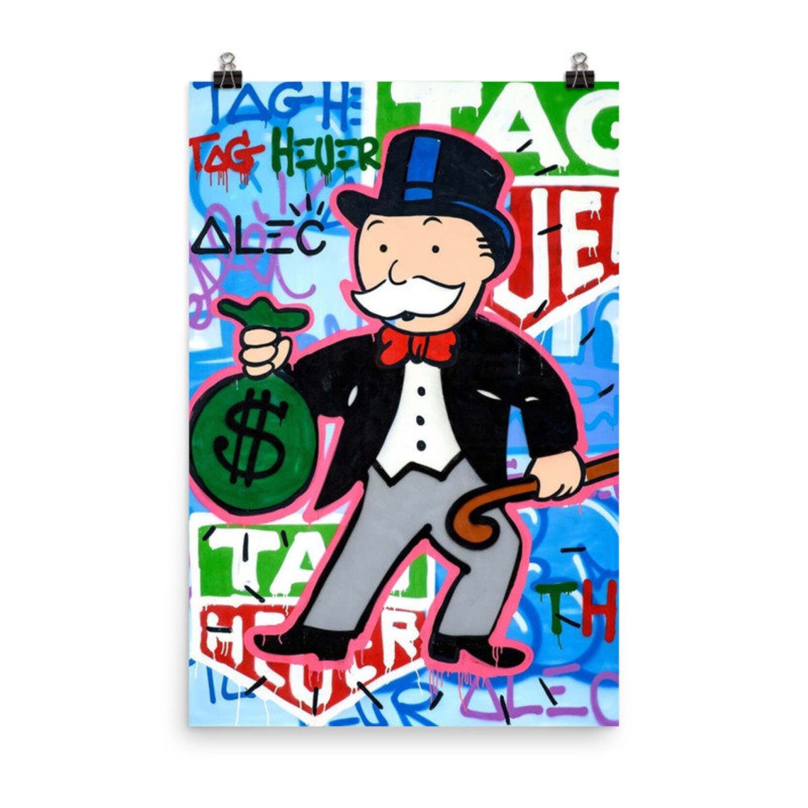Alec Monopoly Canvas Print Alec Monopoly Mr Monopoly Tag Heuer Etsy