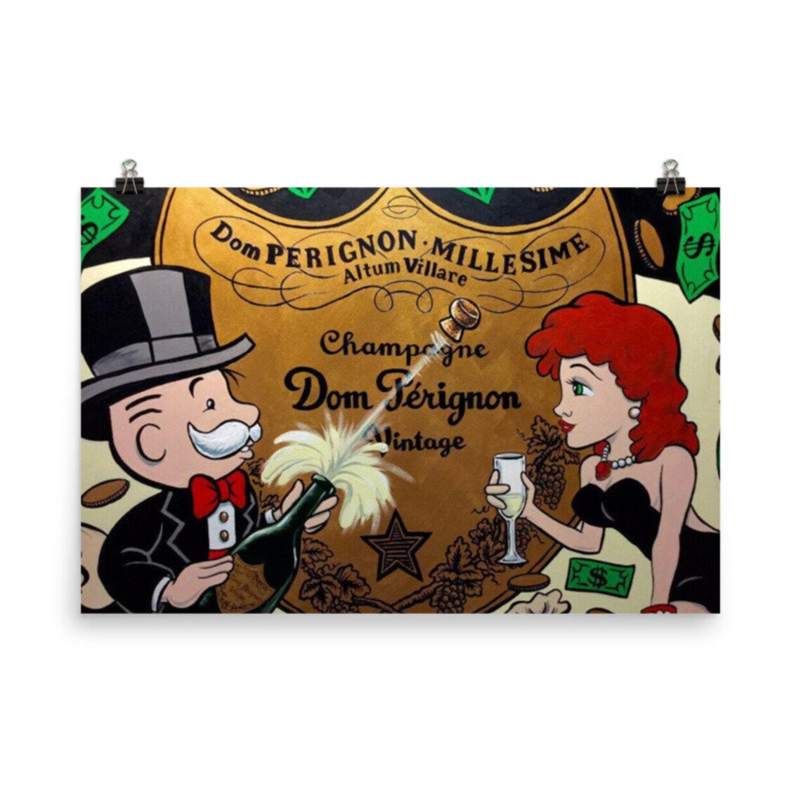 Alec Monopoly Canvas Print Art Alec Monopoly Don Pérignon Photo grande