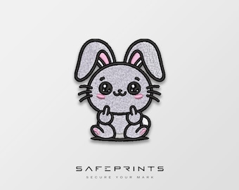 Funny Bunny Middle Finger Embroidery Design File