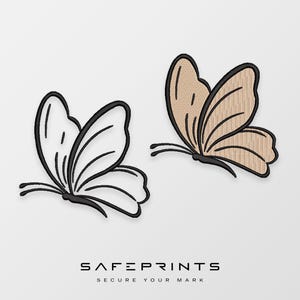 Butterfly Embroidery Design: Silhouette & Full Stitch (Digital Download)