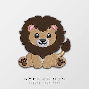 Baby Lion Embroidery Design, 5 Sizes, Lion Embroidery, Cute Lion Embroidery, Trendy Design, Lion PES, Baby Cub Embroidery