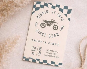 初速を上げて！誕生日招待状テンプレート、デジタルダウンロード、Canva