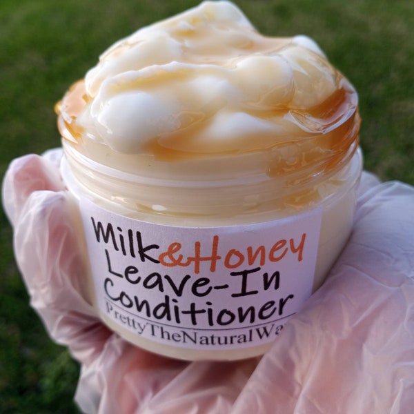 Milk & Honey Leave In Conditioner | Moisturizing Cream for Natural 4C Hair Everyday Conditioner for Curls Kokum Shea Butter Babbasou Oil