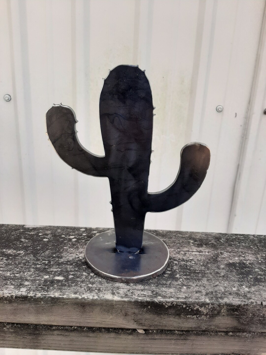 Cactus Metal Art With Base Etsy