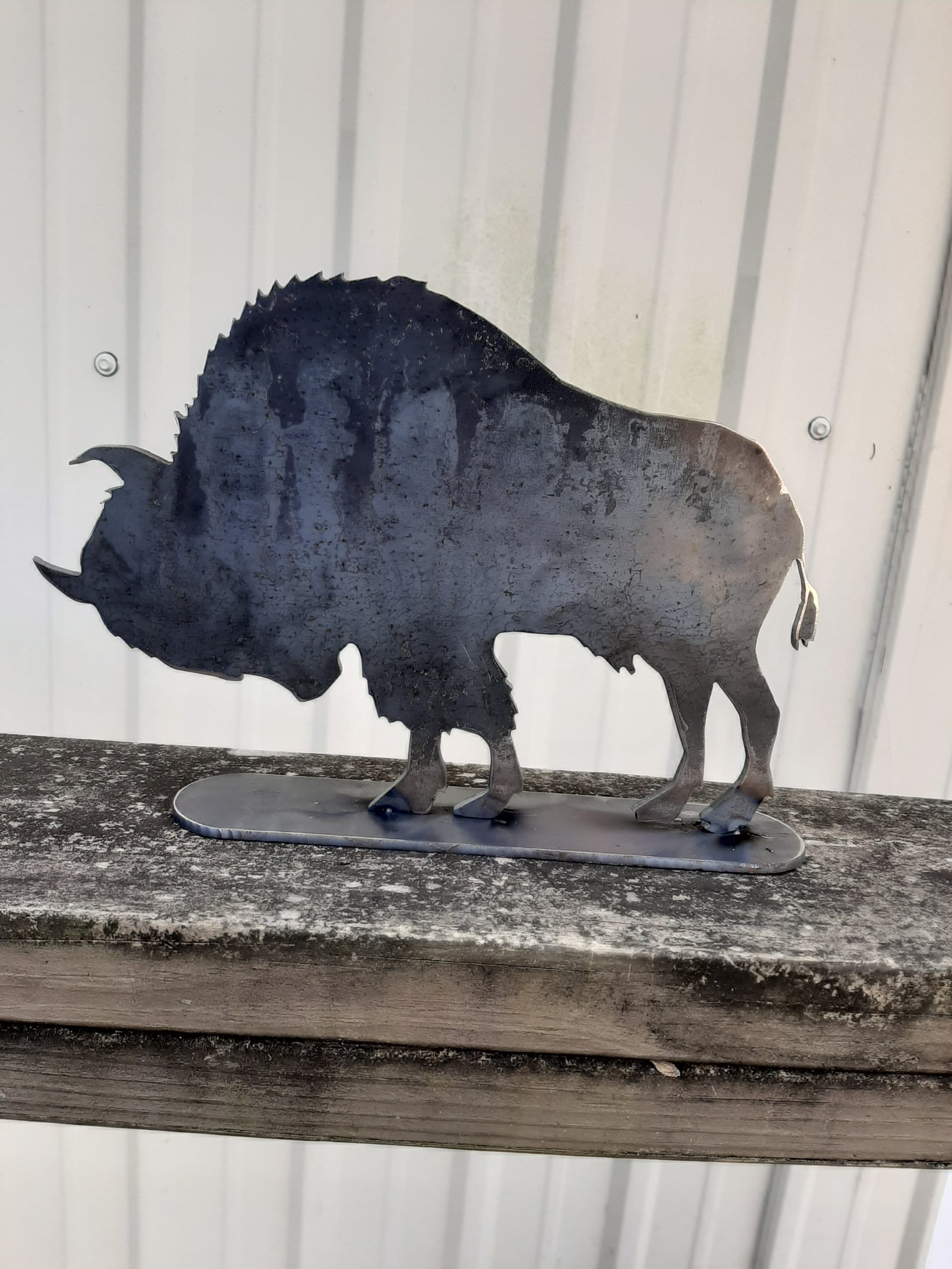 Buffalo Shape Metal Art With Stand Etsy Sweden