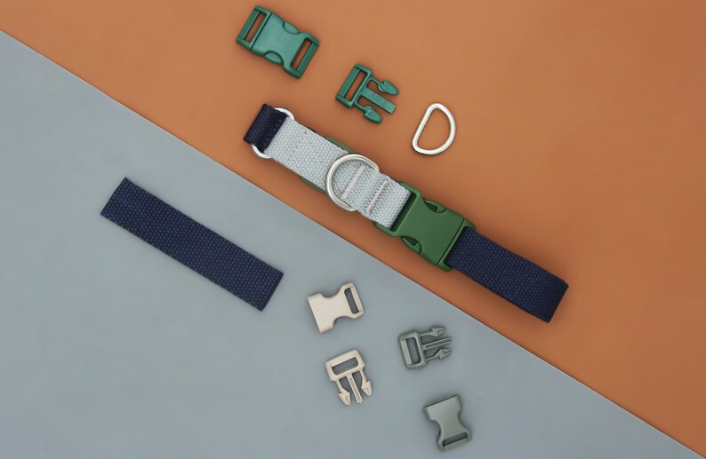 Navy Blue Dog Collar and Leash Matching Set With Soft Padded Etsy