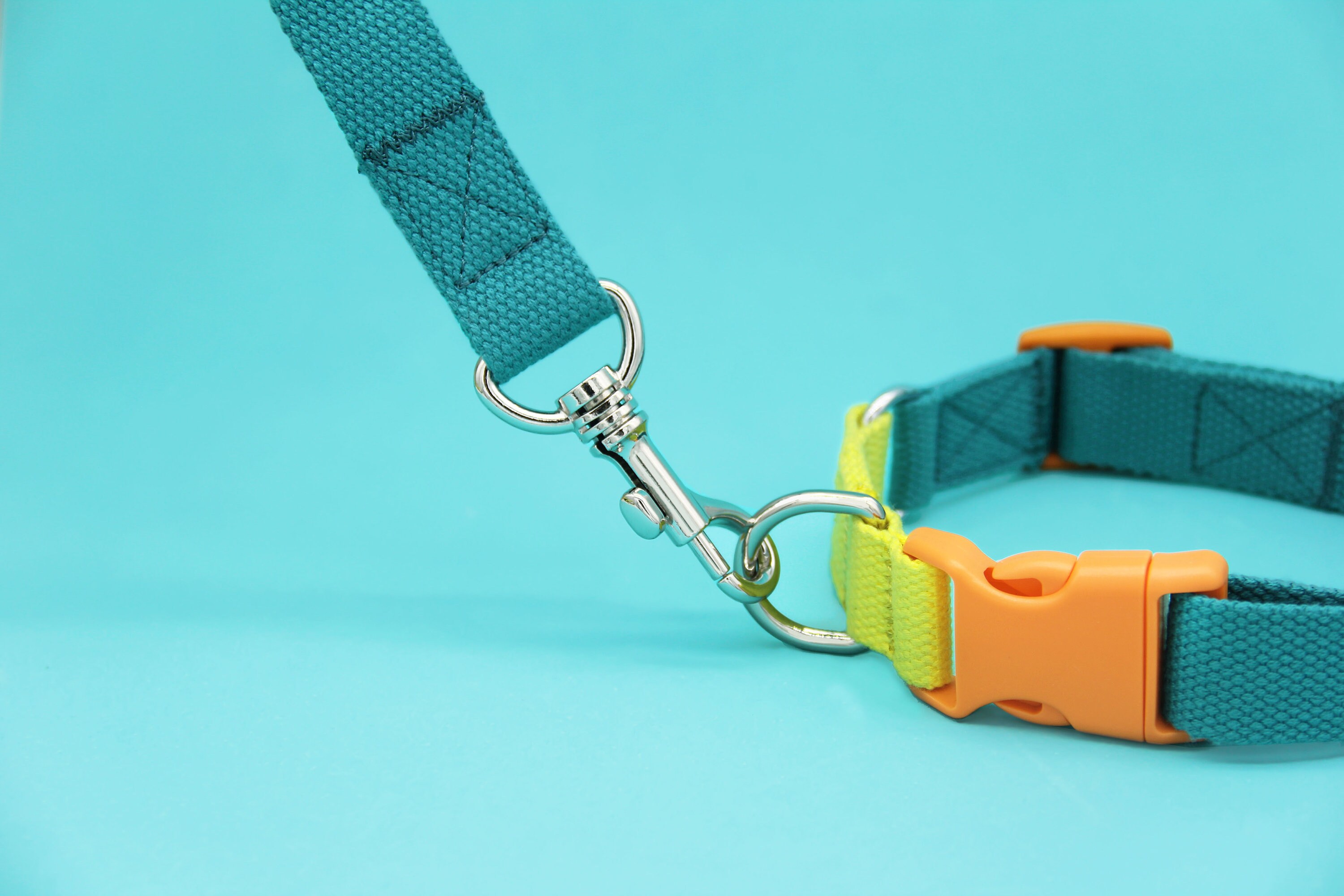 Soft Dog Collar Green Quick Release Collar and Leash Set Etsy