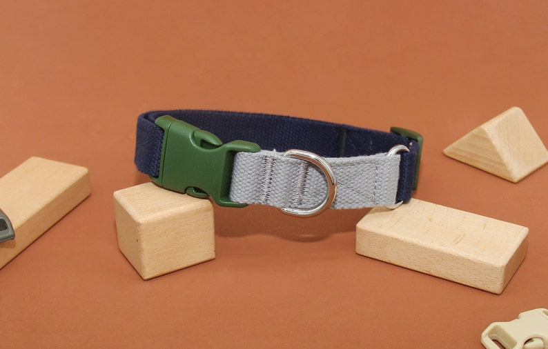 Navy Blue Dog Collar and Leash Matching Set With Soft Padded Etsy