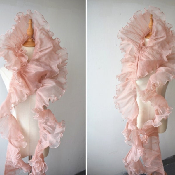 Pleated Sheer Organza Fabric, Hard Yarn Ruffle Fabric, 15cm Wide 3D folds Organza, Prom Dress Lace, Wedding Dress, Gowns, Crafts, Events