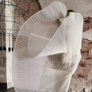Hard Yarn Organza Fabric, Wedding Pleated Fabric, 59'' Wide Designer Fabric, 13 Colors To Choose, Stiff Shape Texture Fabric, Crafts, Events