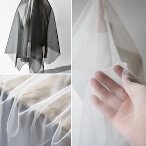 Matte Nylon Embroidered Organza Fabric, Mesh Tulle Prom Fabrics, Transparent Soft Lace Fabric, Wedding Dress, Garment, Crafts Fabric