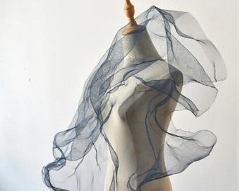 Blue Wire Mesh Fabric, Cloud And Smoke Into Rain Decor Fabric, Steel Hard Mesh Tulle Fabric, Plasticized Wire Mesh Fabric, By The Half Meter