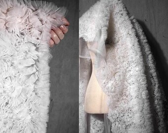 Vintage koninklijke ruches, creatieve stretch gaasstoffen, 3D-textuur composiet elastische stoffen, handgemaakte bruiloftstoffen, maskeradestoffen, doe-het-zelf