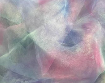 Illusion Bunte Organza, Tie Dye Tüll Stoff, Voile für Vorhang Hochzeiten Dekor, Braut Couture Textil, Organza Stoff Für Die Kleiderherstellung